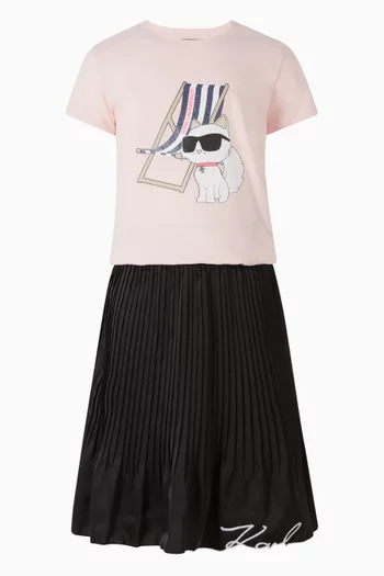 Choupette-print T-shirt in Cotton-blend