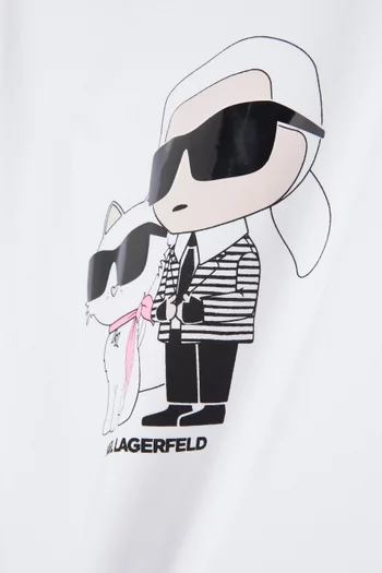 Choupette-print T-shirt in Cotton-blend