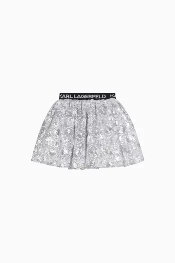 Sequin-embellished Skirt in Tulle
