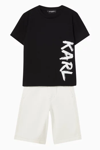 KARL Logo T-shirt in Cotton