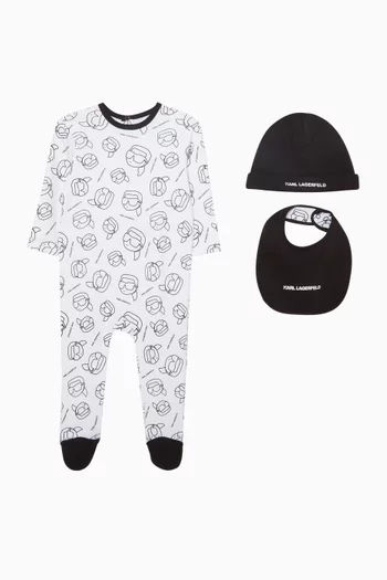 Babygrow, Bib & Beanie Gift Set
