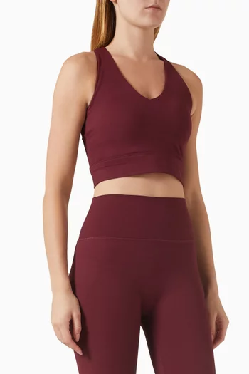 حمالة صدر سوفتسكالب بفتحة رقبة علي شكل حرف V‏ وحمالات متقاطعة في الخلف