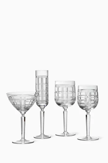 Hudson Plaid Champagne Flute Glass