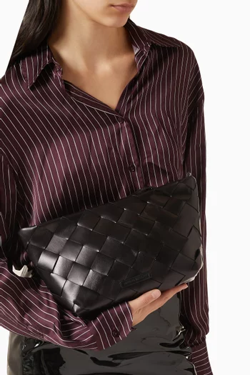 Small Meilina Clutch in Woven Leather