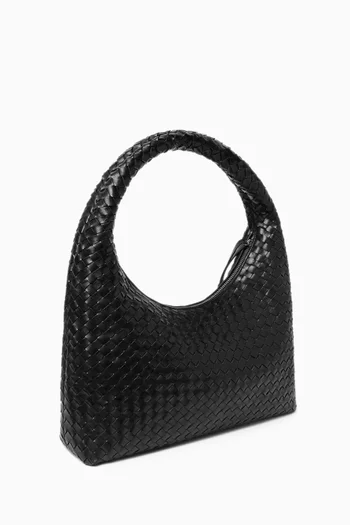 Medium Willow Hobo Bag in Woven Leather
