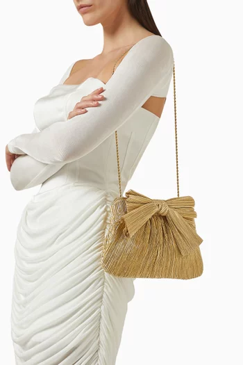 Small Rayne Clutch in Metallic Lame