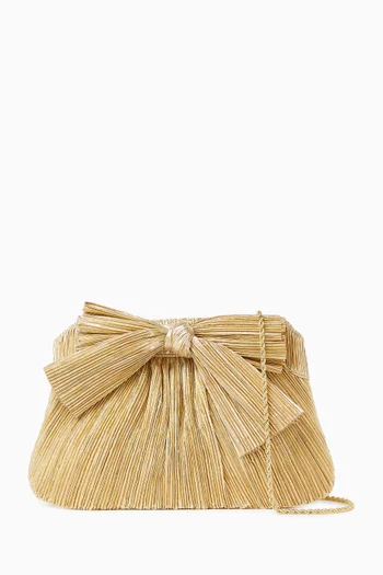 Small Rayne Clutch in Metallic Lame