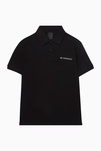 Logo Polo Shirt in Cotton