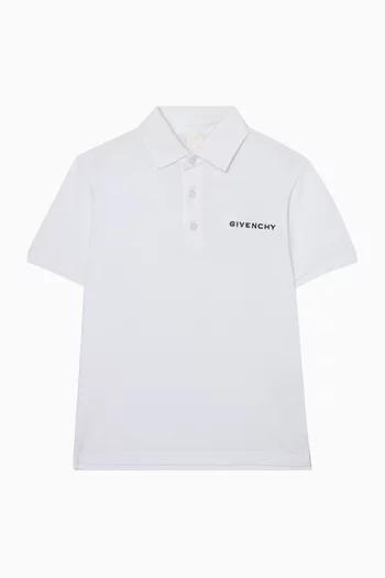 Logo Polo Shirt in Cotton