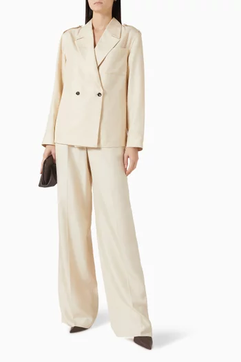 Double-breasted Blazer in Silk