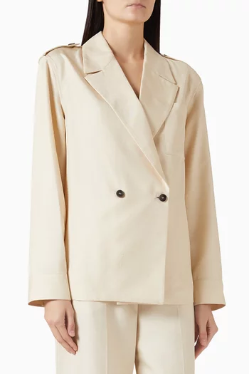 Double-breasted Blazer in Silk