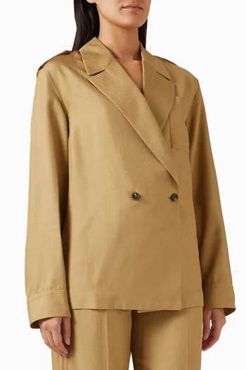Double-breasted Blazer in Silk