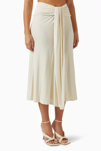 تنورة بتصميم ملفوف جيرسيه