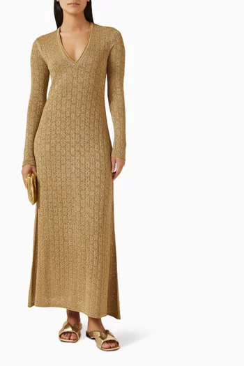 فستان بحياكة على شكل زهور لوركس