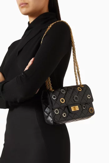 Crystal Charms 2.55 Reissue Flap Bag in Calfskin Leather