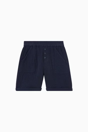 Hem Shorts in Cotton