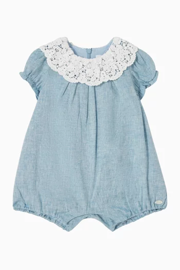 Collar Short Jumpsuit