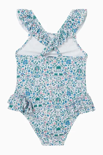 Floral Ruffle Swimsuit