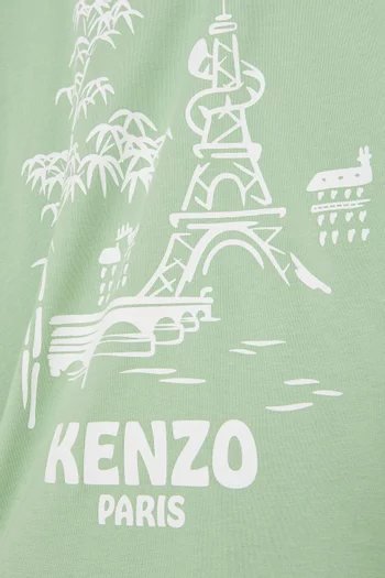 Graphic-print T-shirt in Cotton