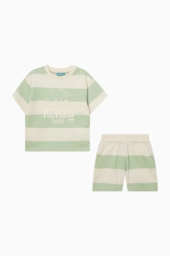 Striped T-shirt & Shorts Set