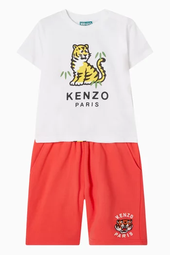 Tiger Logo T-shirt in Cotton