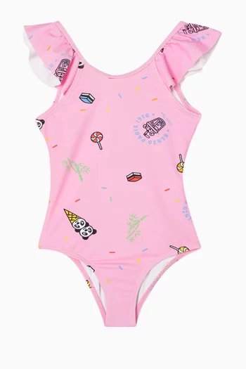 Graphic-print One-piece Swimsuit