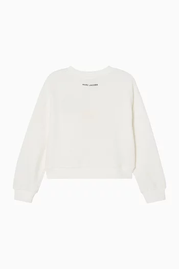 Flower Appliqué Sweatshirt