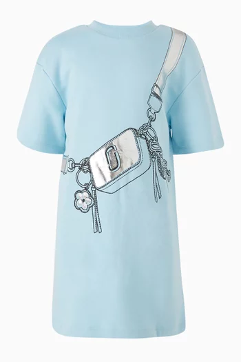 فستان بنمط تي شيرت بطبعة قطن جيرسيه