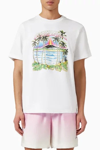 Volcano-print Classic T-shirt in Cotton-jersey