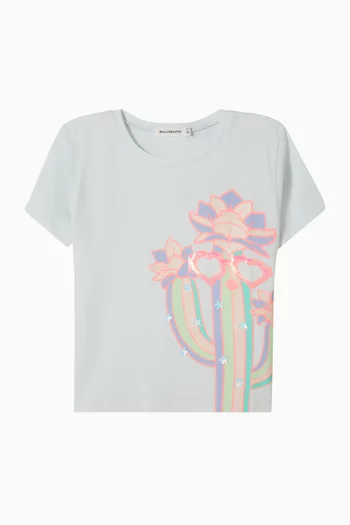 Sequins T-shirt in Cotton