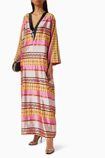 Embellished V-neck Kaftan