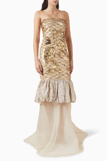 Sequin-embellished Gown