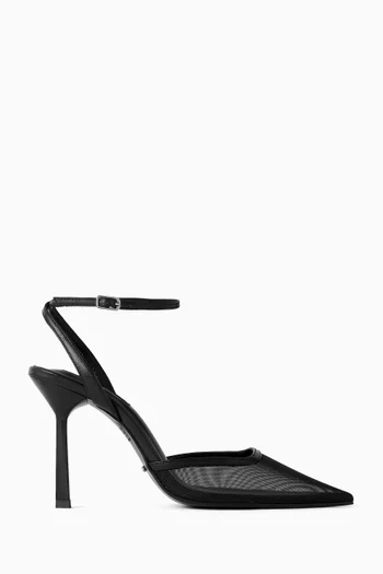 حذاء كلاسيك جورجي بكعب 100 مم قماش شبكي