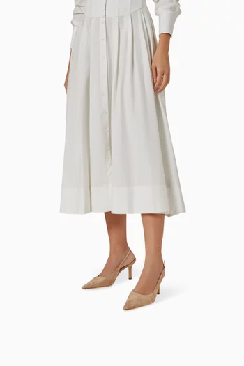 حذاء كلاسيك سمر بسير خلفي وكعب 80 مم شمواه