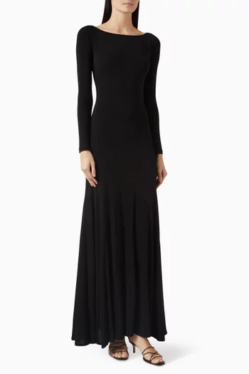 Vera Off-shoulder Maxi Dress in Jersey