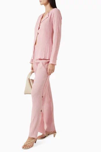 Malaika Crinkled Pants in Cotton
