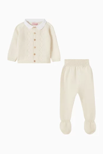 طقم مارلو بقطعة علوية ولغينغز نسيج قطن