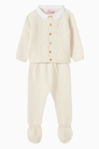 طقم مارلو بقطعة علوية ولغينغز نسيج قطن