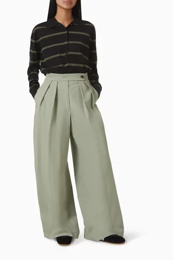 Pamplona Wide-leg Pants in Cotton