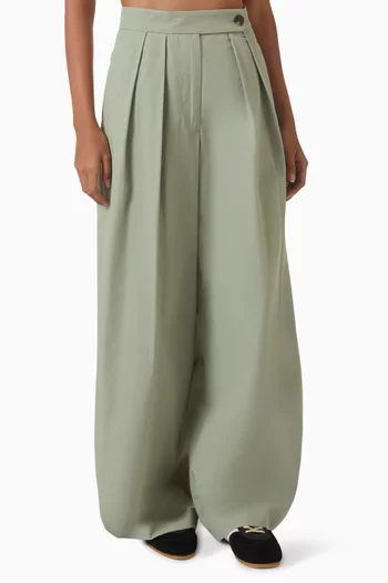 Pamplona Wide-leg Pants in Cotton