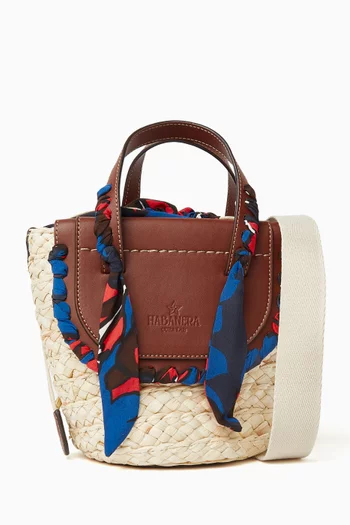 حقيبة هابانيرا حرير وجلد