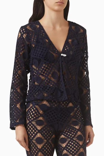 Nerea Pearl Top in Crochet