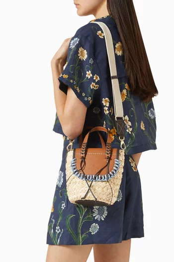 حقيبة هابانيرا تريك خوص وجلد