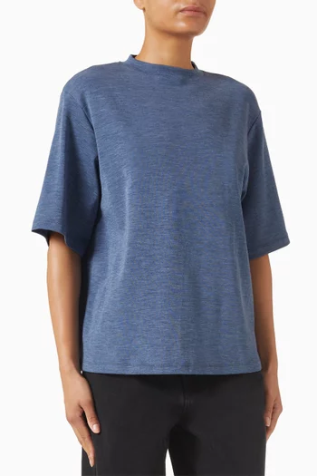 Oversized T-shirt in Merino-wool
