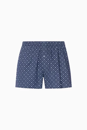 Fancy Woven Boxer Shorts in Cotton