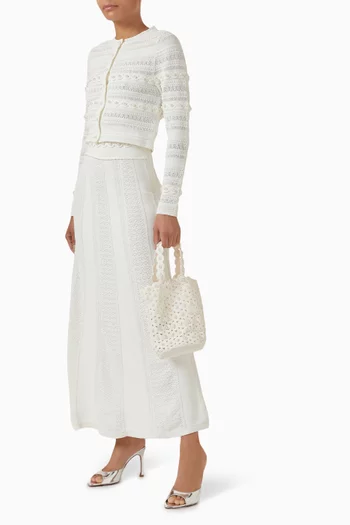 حقيبة باكيت لانيا 26 كروشيه مطرز بالخرز