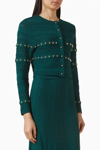 كارديغان لانيو منسوج مزيج فيسكوز