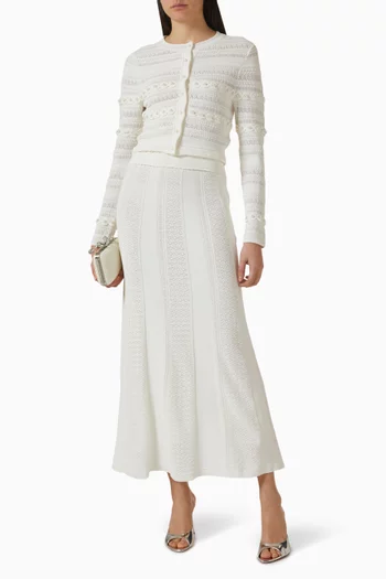 كارديغان لانيو منسوج مزيج فيسكوز