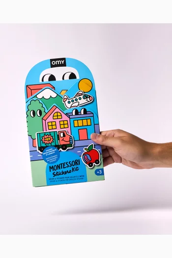 طقم مونتيسوري كتاب ألوان وملصقات 