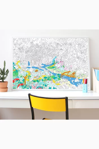 Jungle & Ocean Colouring Poster Set